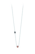 Pendentif perle rose et tête de mort