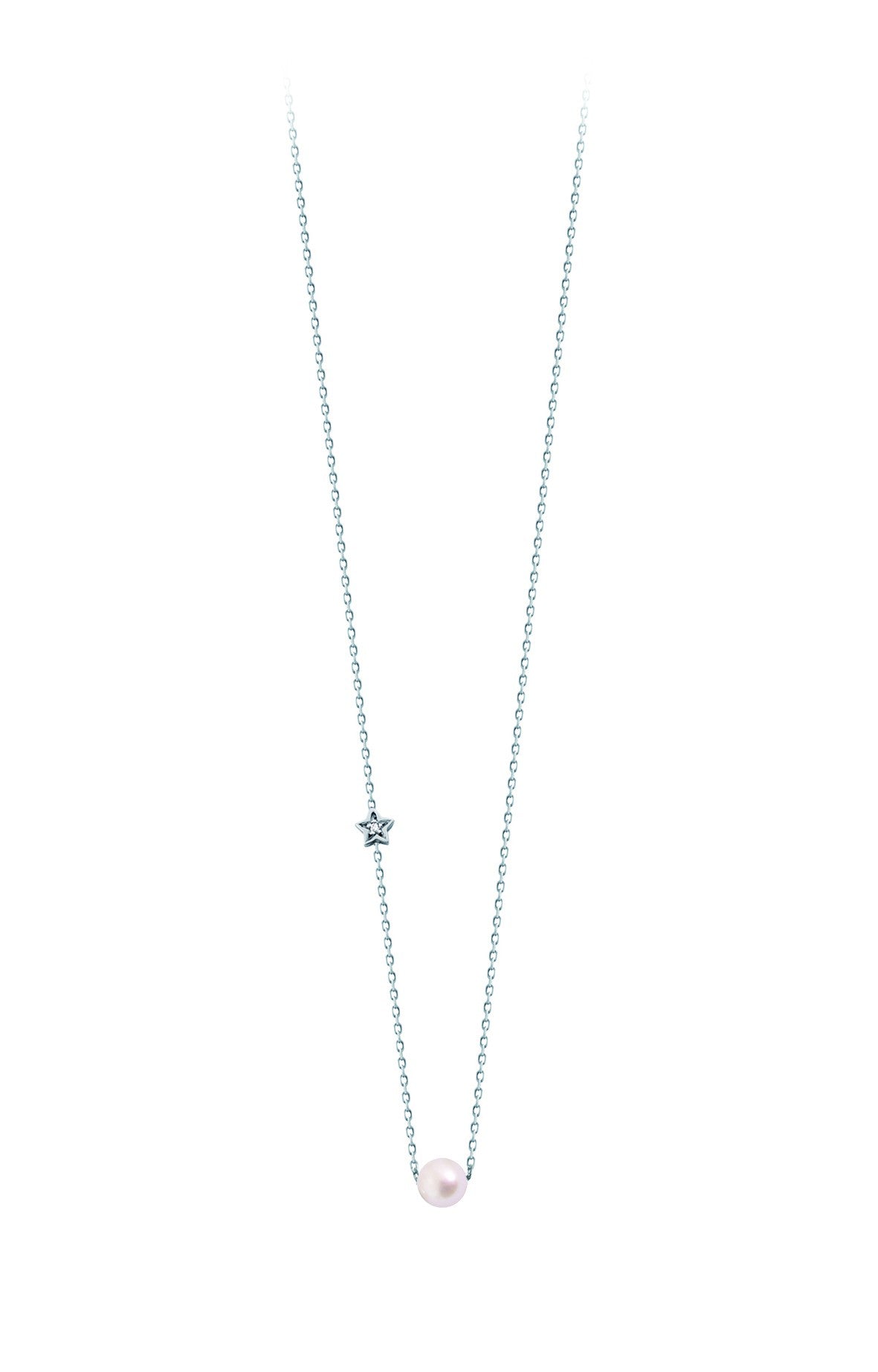 Pendentif perle étoile diamant