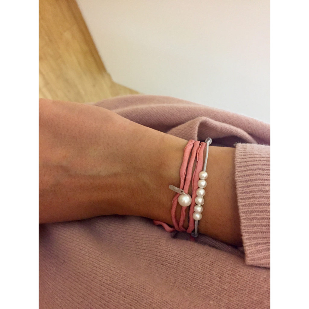 Pearly Silk - cordon vieux rose
