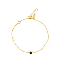 Bracelet Simply mini perle d'agate or jaune