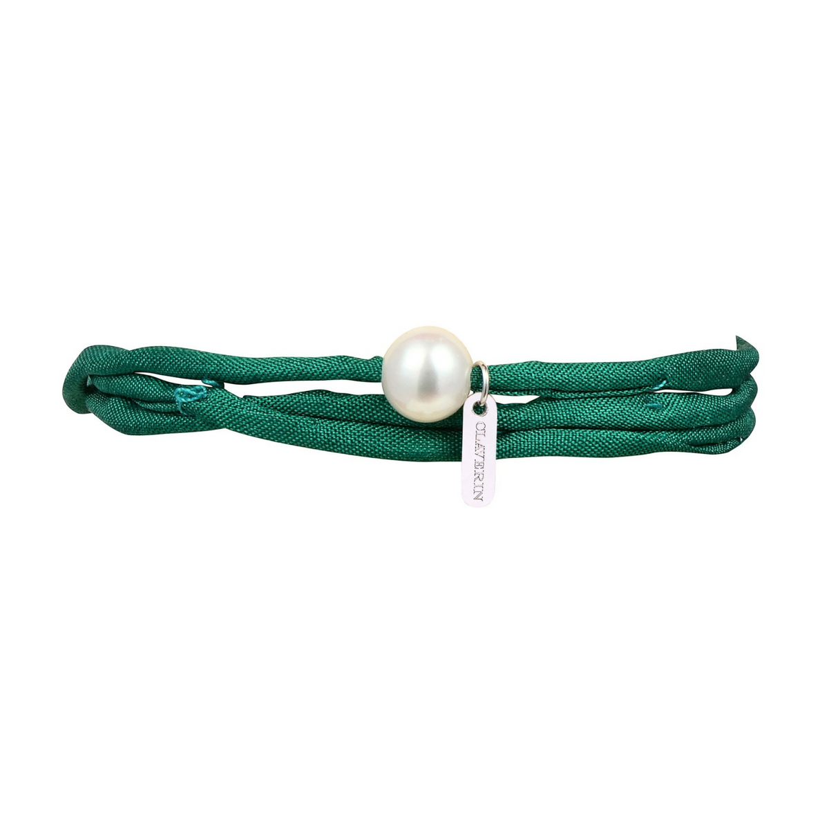 Pearly Silk cordon vert émeraude