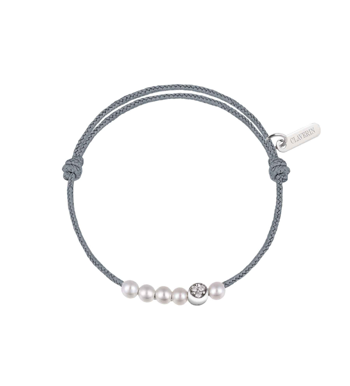 6 Little Diamond Moon cordon gris cendré