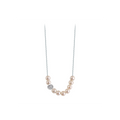 Rosary Diamond Moon or blanc et perles blanches