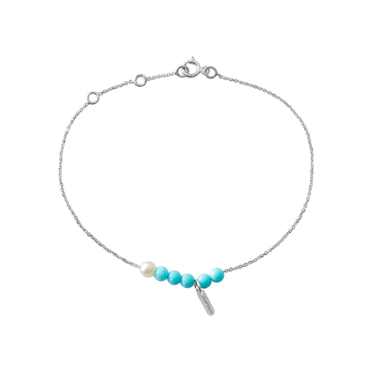 Bracelet Blue Rosary or blanc