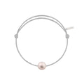 Simply pearly perle blanche cordon gris perle