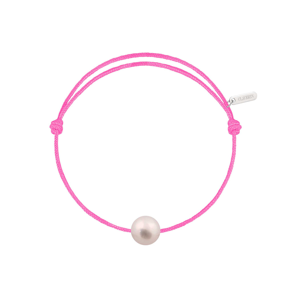 Simply pearly perle blanche cordon rose fuschia