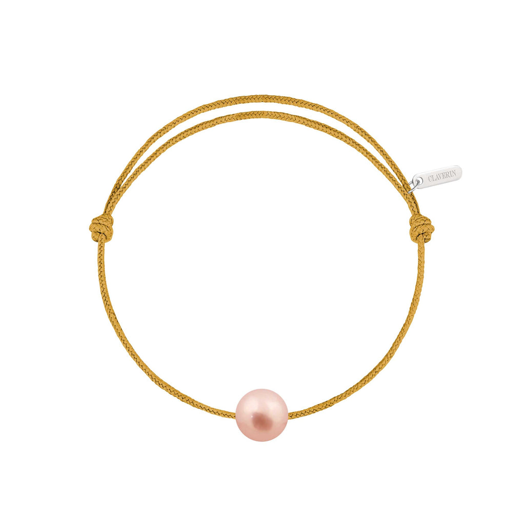 Simply pearly perle rose cordon moutarde