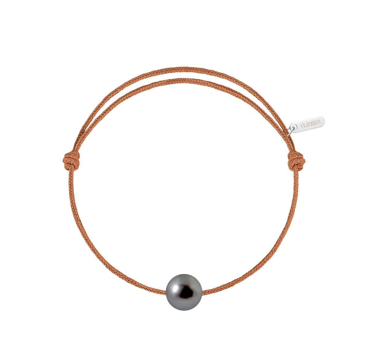 Simply pearly perle noire de Tahiti cordon camel