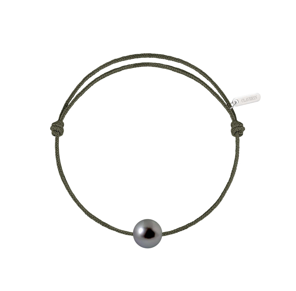 Simply pearly perle noire de Tahiti cordon kaki