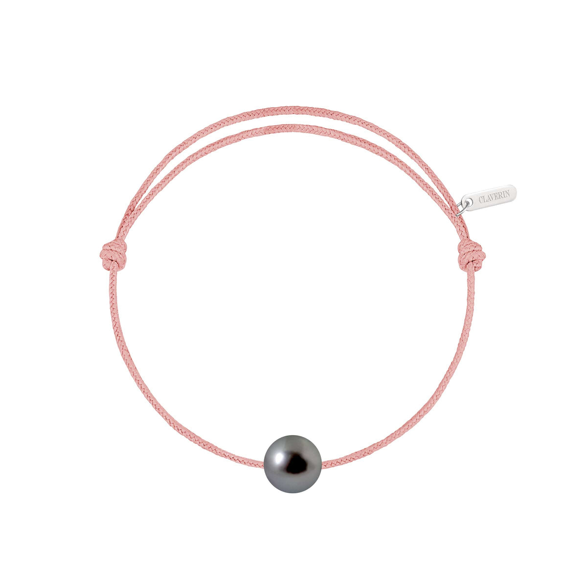 Simply pearly perle noire de Tahiti cordon rose poudré