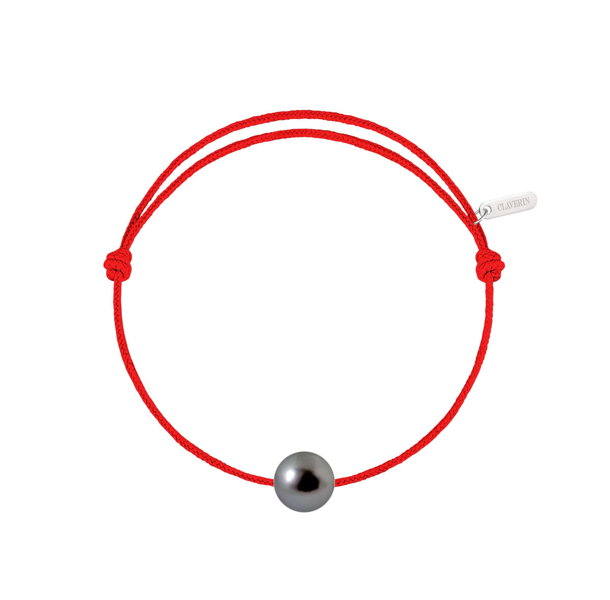Simply pearly perle noire de Tahiti cordon rouge corail