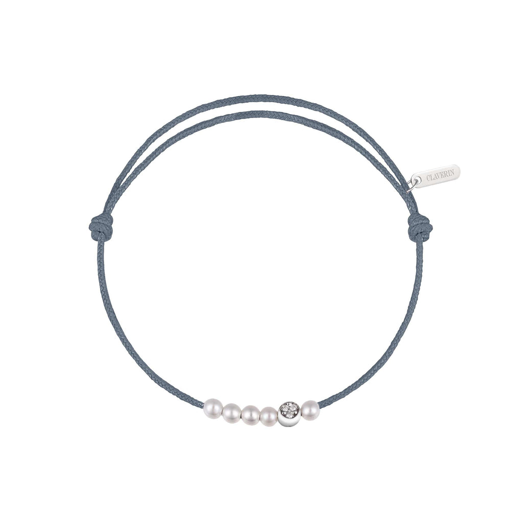 6 Little Diamond Moon cordon gris cendré