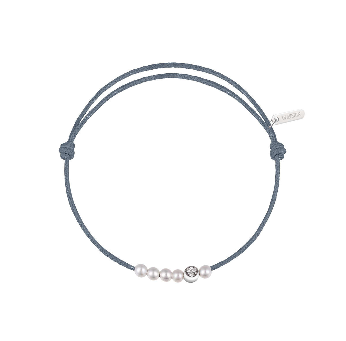 6 Little Diamond Moon cordon gris cendré