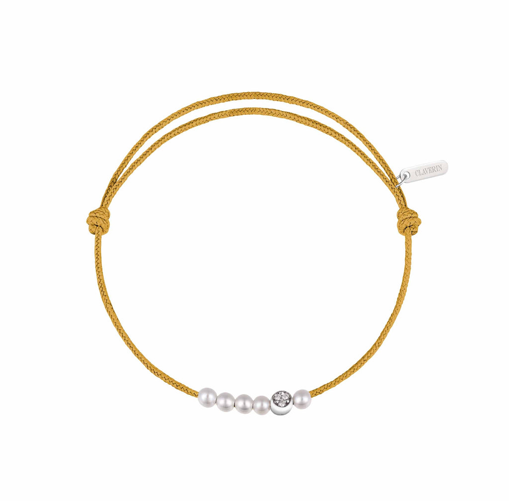 6 Little Diamond Moon cordon moutarde