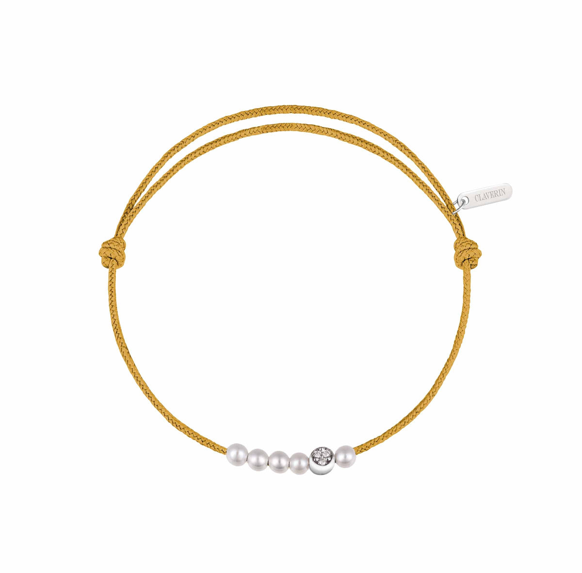 6 Little Diamond Moon cordon moutarde