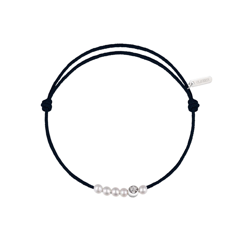 6 Little Diamond Moon cordon noir charbon