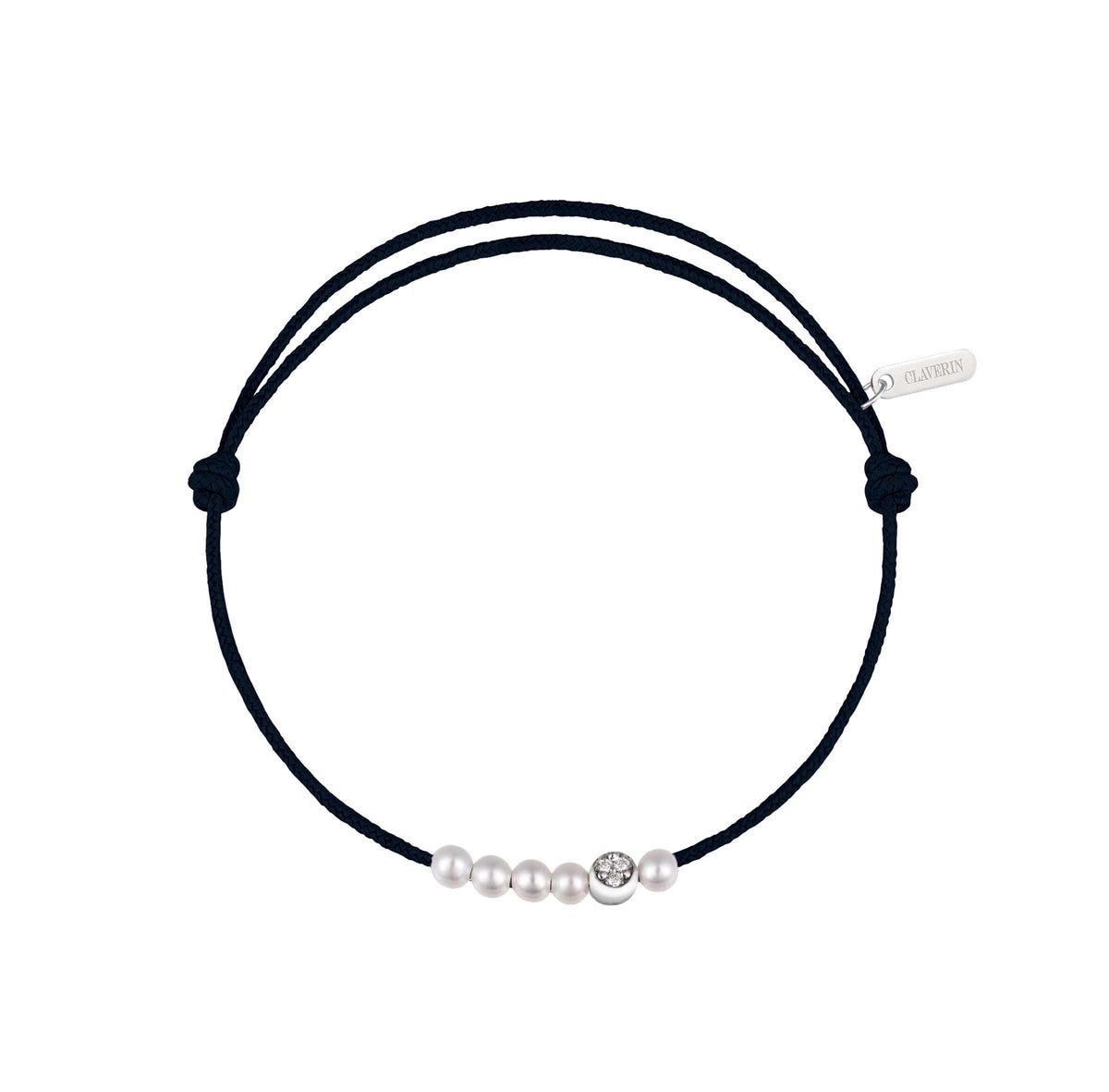 6 Little Diamond Moon cordon noir charbon