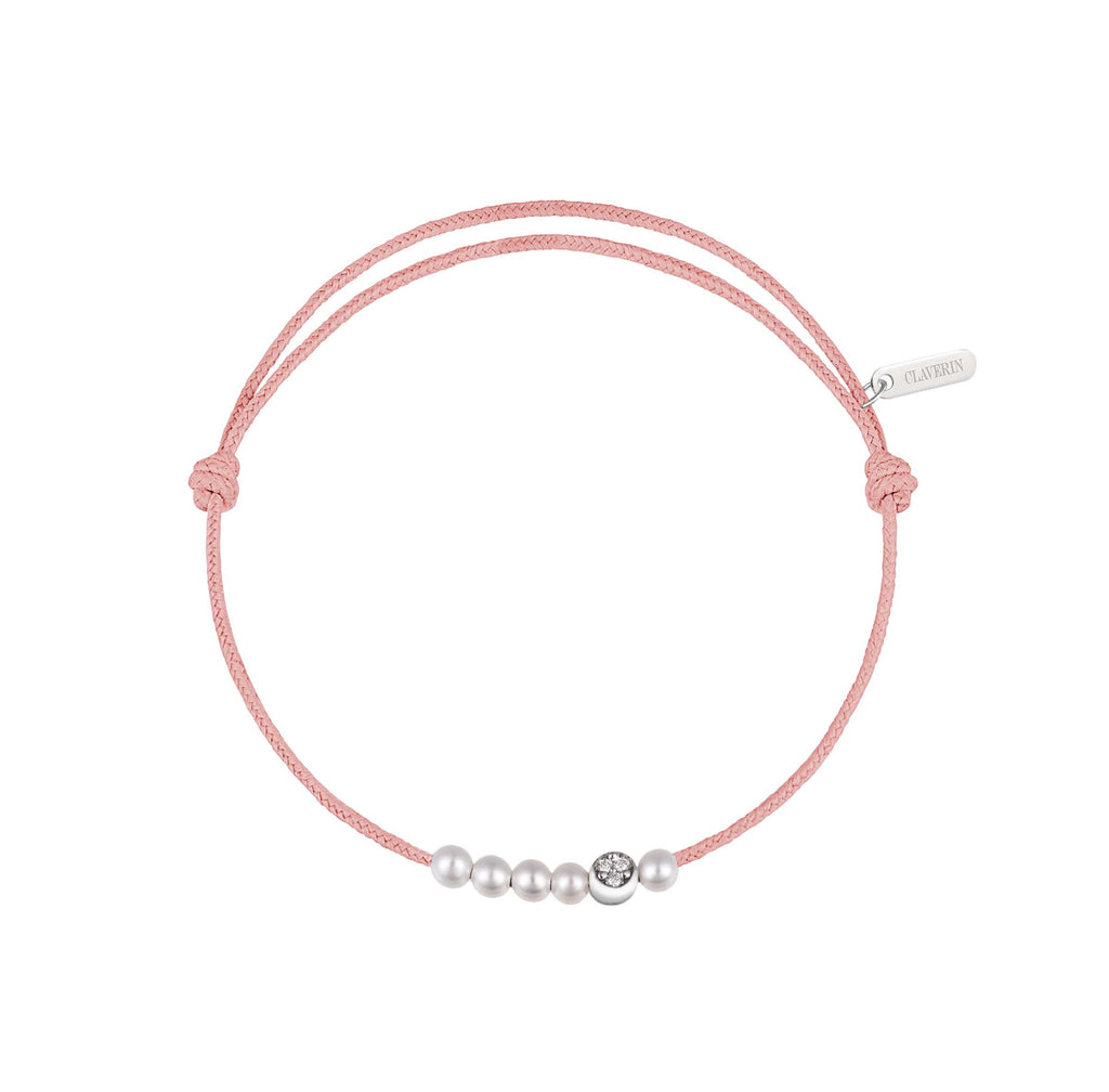 6 Little Diamond Moon cordon rose poudré