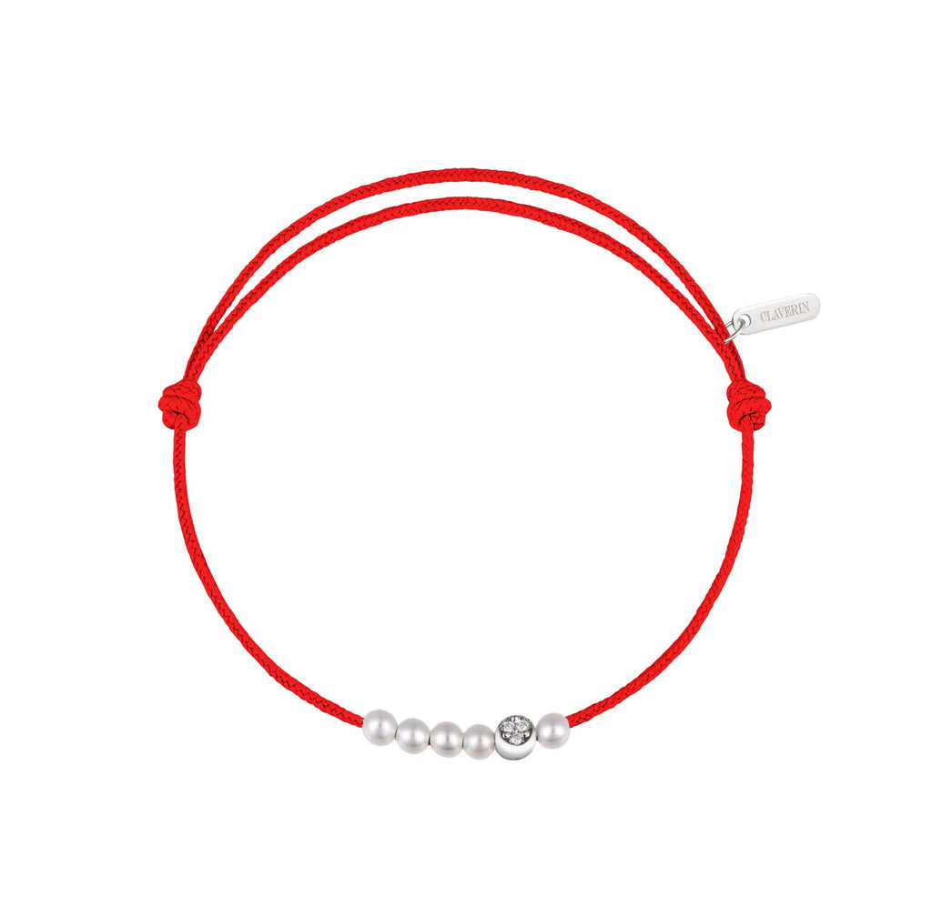 6 Little Diamond Moon cordon rouge corail