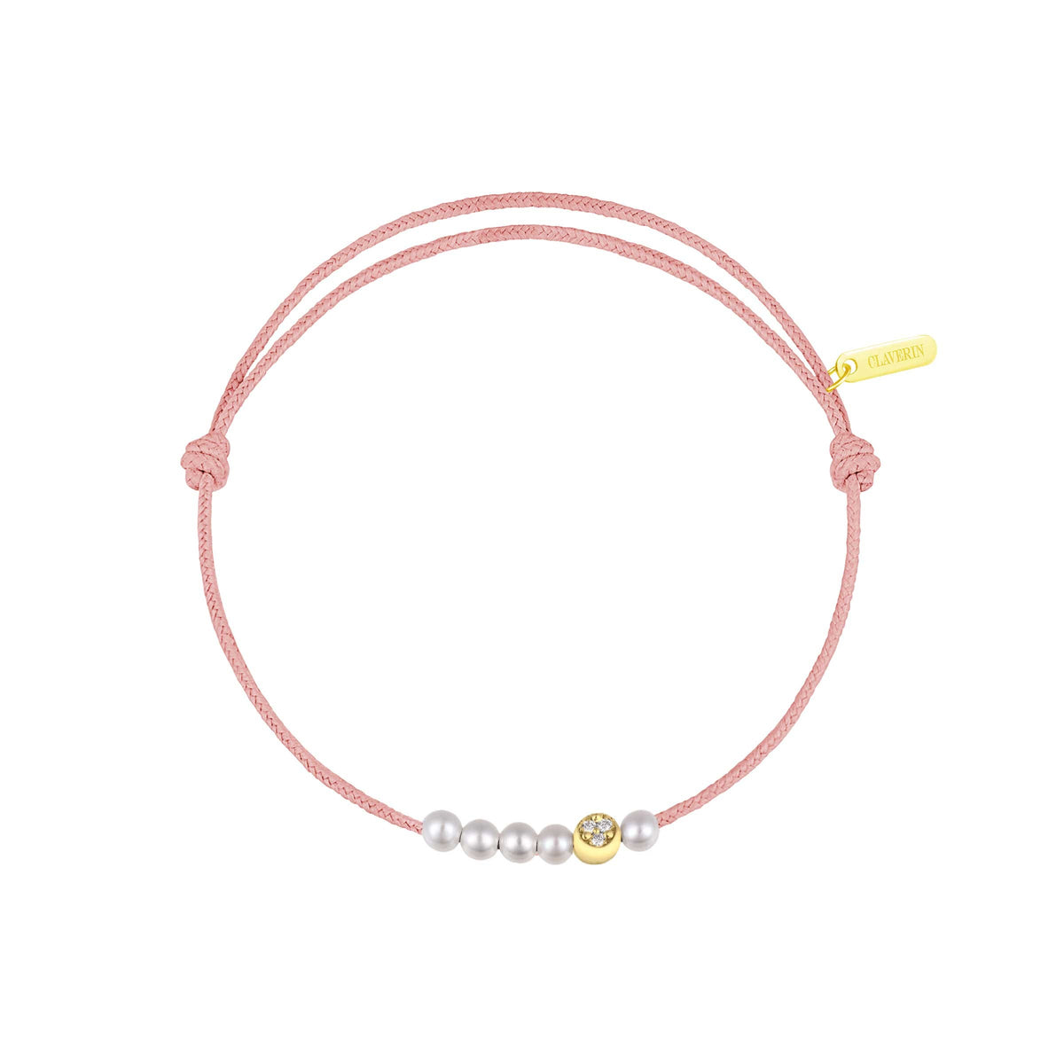 6 Little Diamond Moon cordon rose poudré