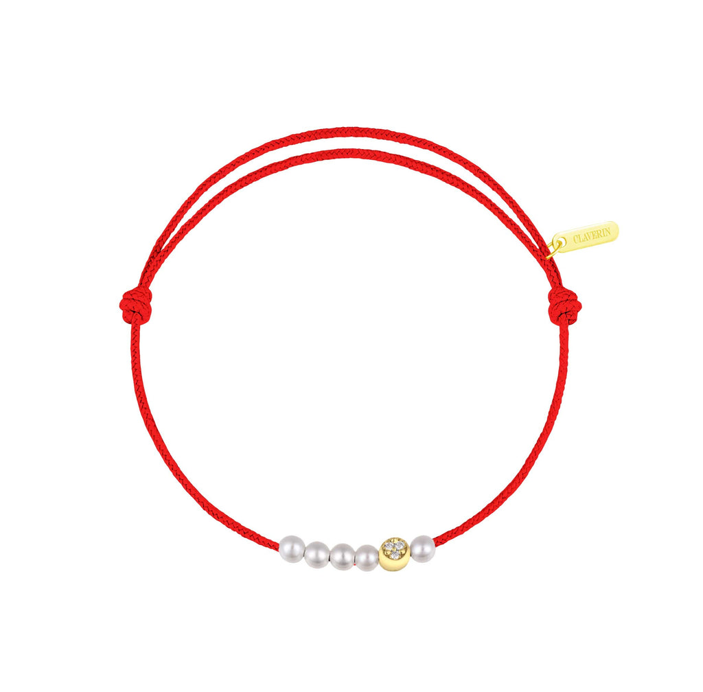 6 Little Diamond Moon cordon rouge corail