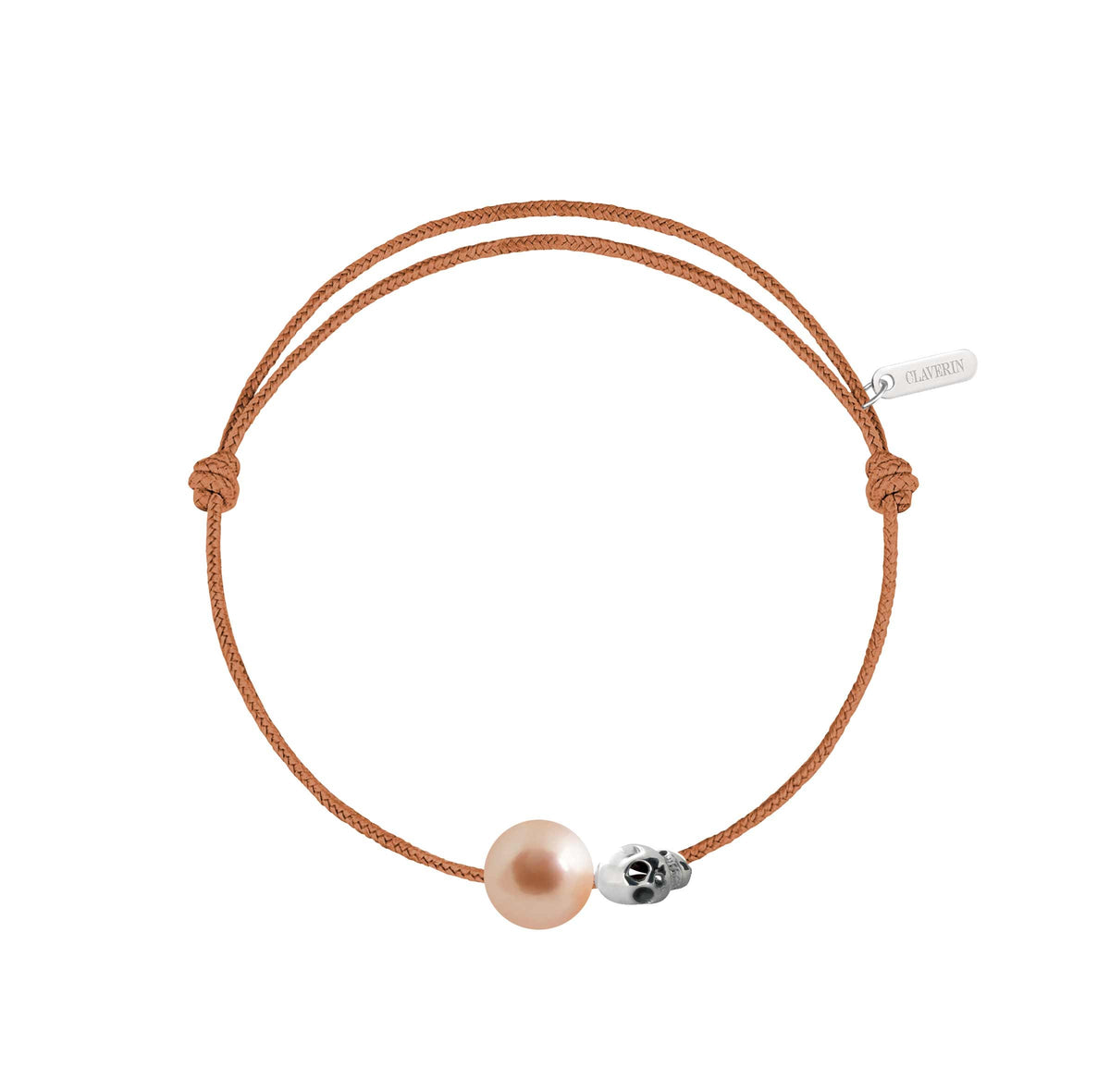 Pearly gold skull perle rose cordon camel