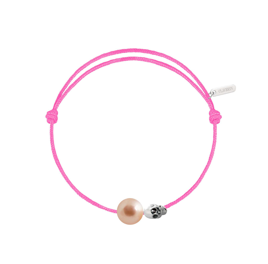 Pearly gold skull perle rose cordon rose fuchsia
