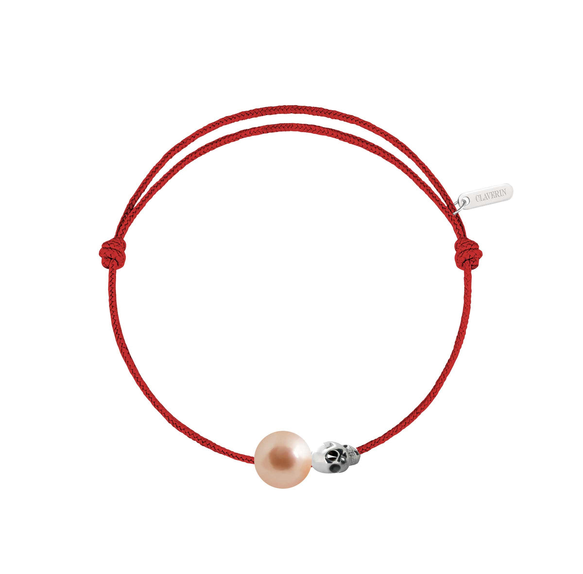 Pearly gold skull perle rose cordon rouge passion