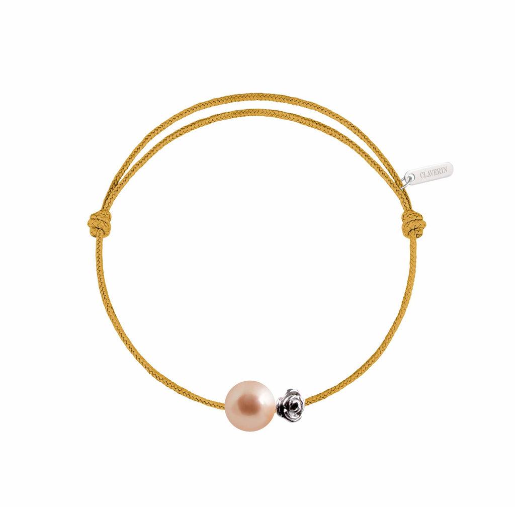 Pearly gold flower perle rose cordon moutarde