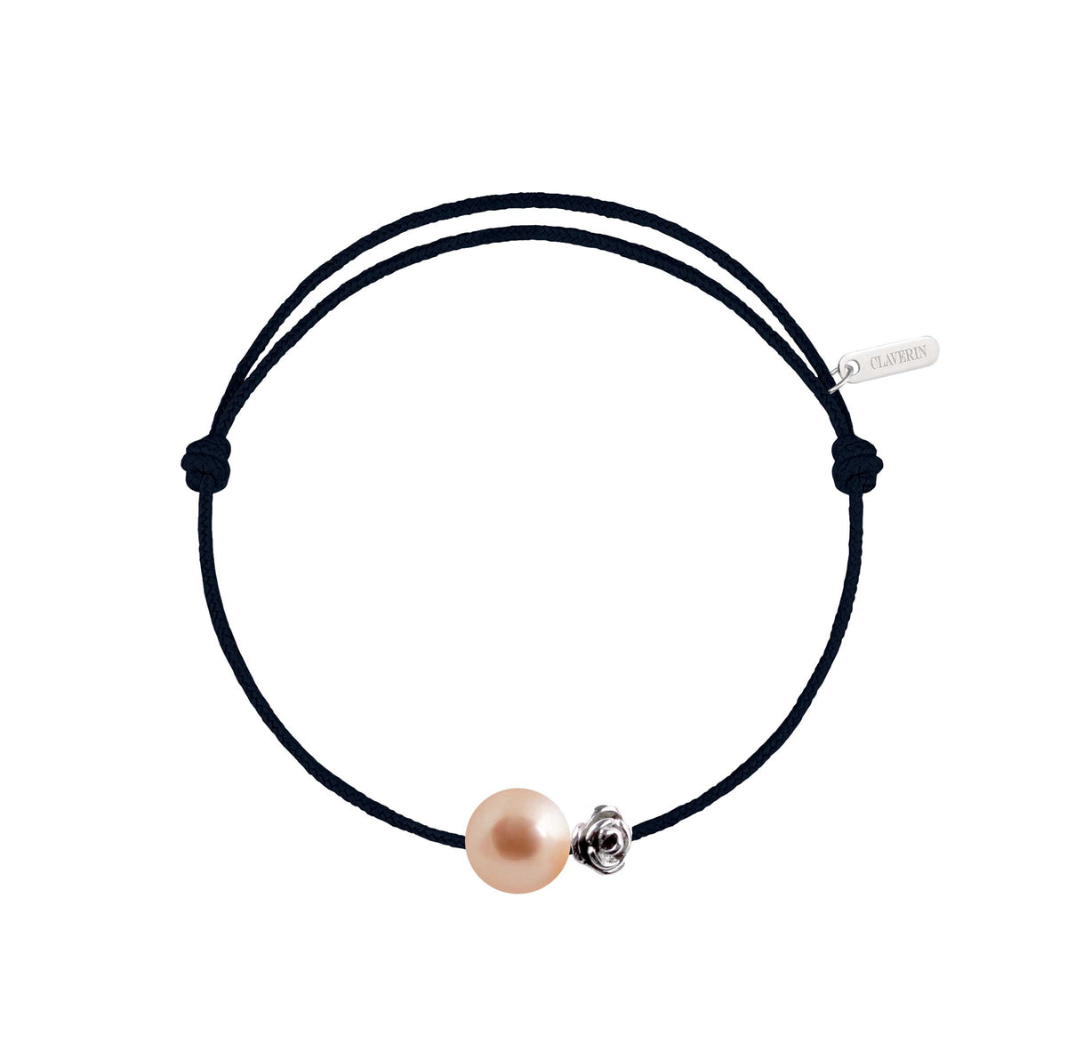Pearly gold flower perle rose cordon noir charbon