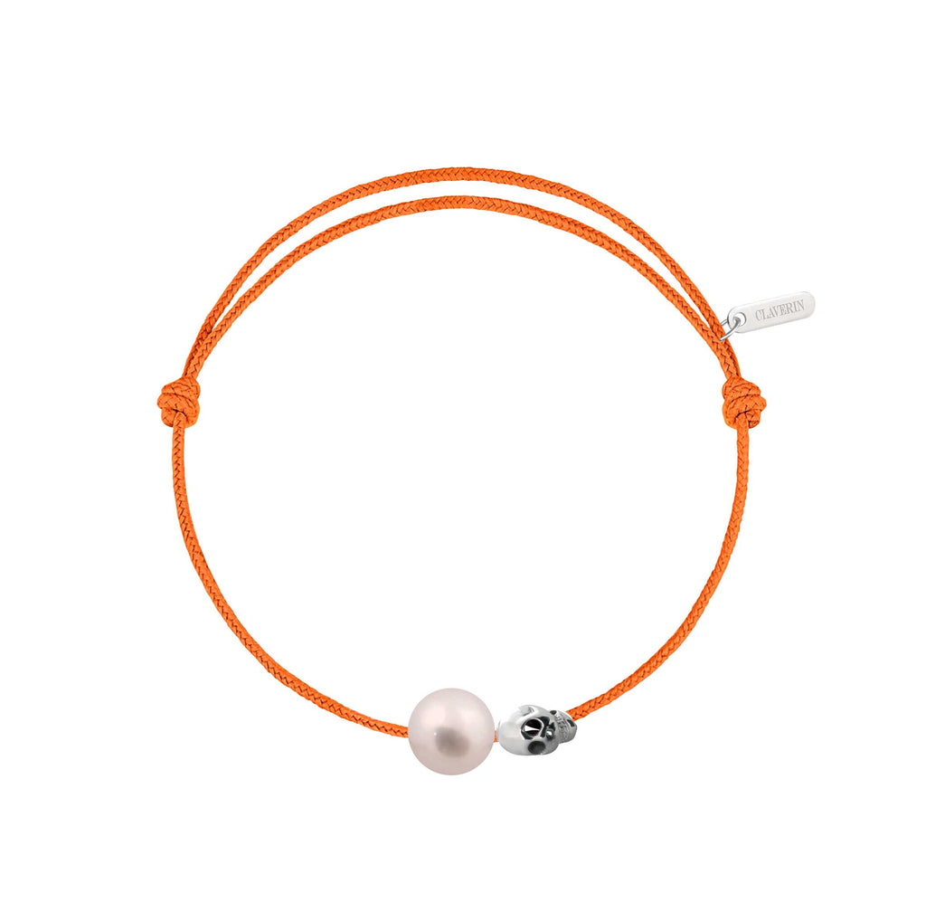 Pearly gold skull cordon mandarine
