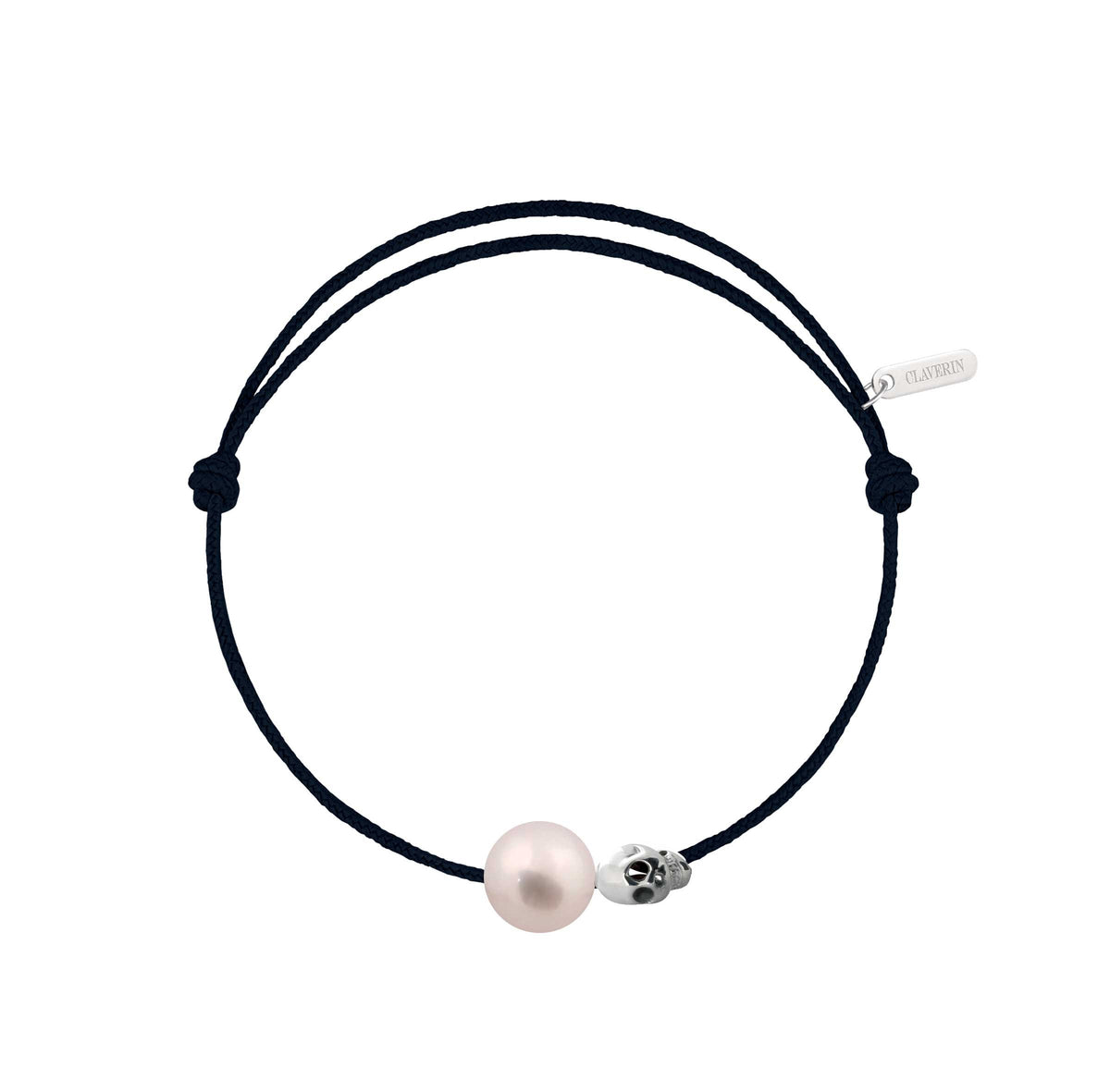 Pearly gold skull cordon noir charbon
