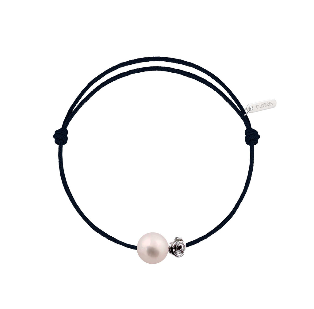 Pearly gold flower cordon noir charbon