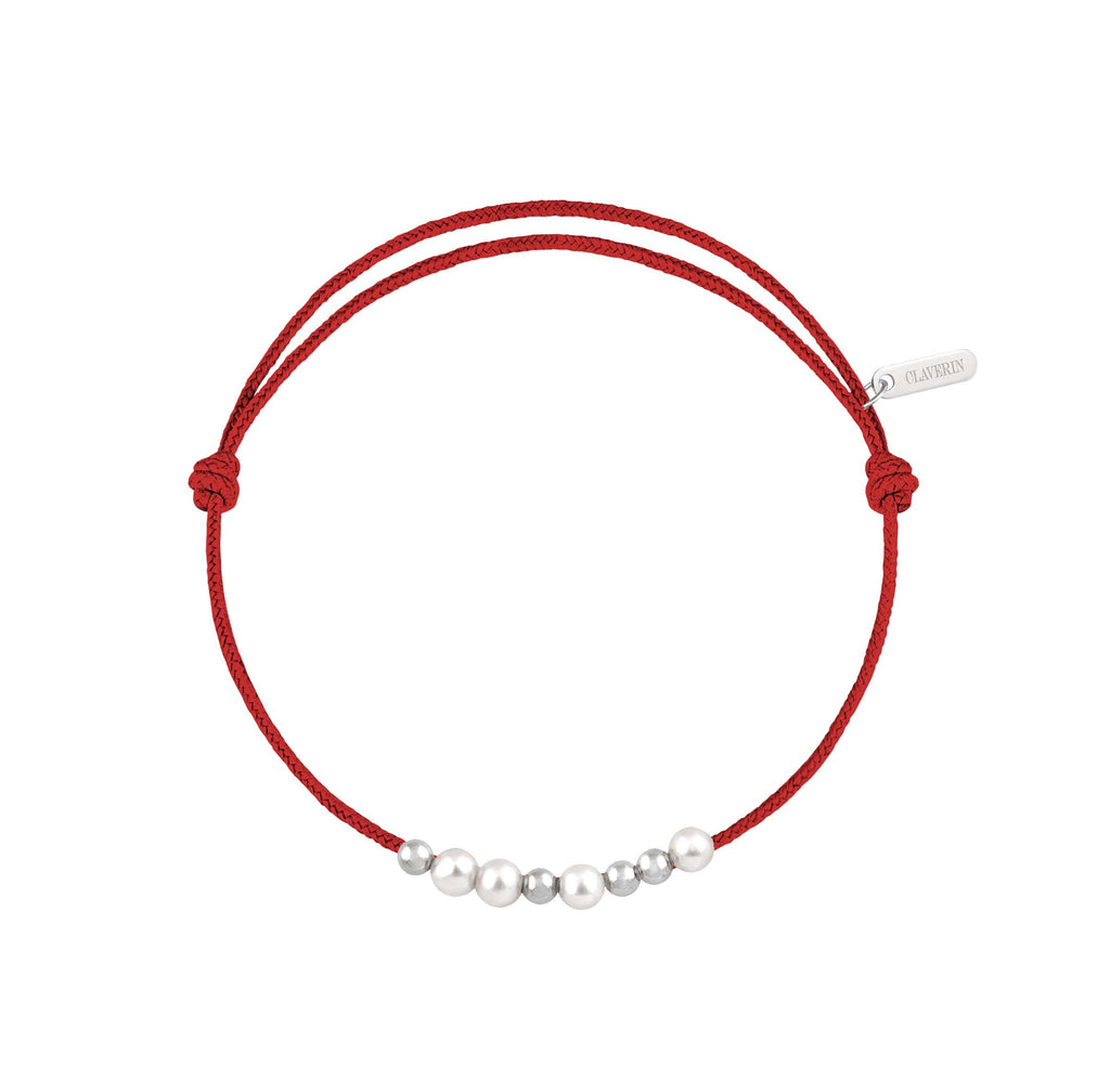 8 little treasures perles blanches cordon rouge passion