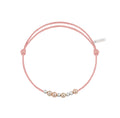 8 little treasures perles roses cordon rose poudré