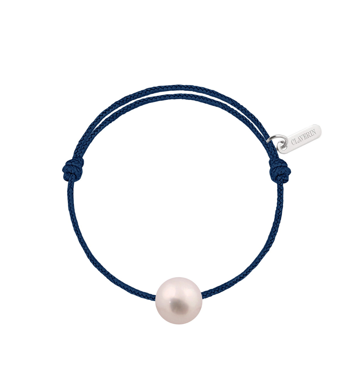 Baby pearly perle blanche cordon bleu marine