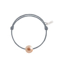 Baby pearly perle rose cordon gris cendré