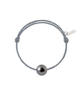 Baby pearly perle noire cordon gris cendré