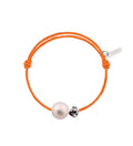 Baby flower perle blanche cordon mandarine