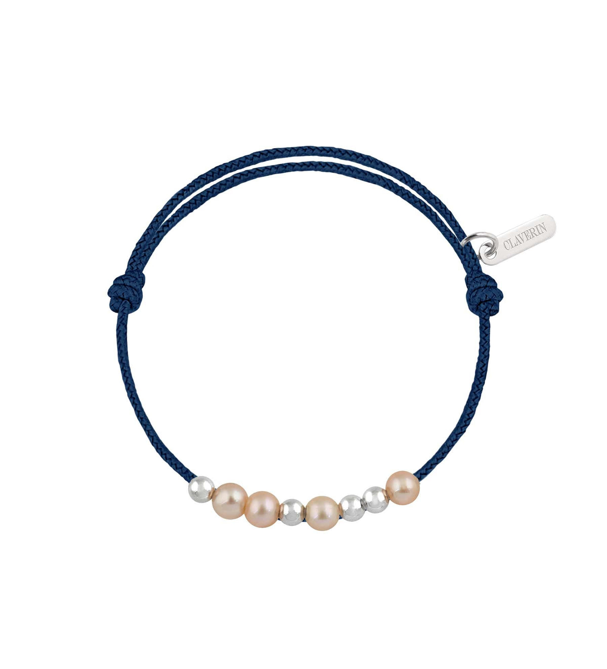 Baby 8 little treasures perles roses cordon bleu marine
