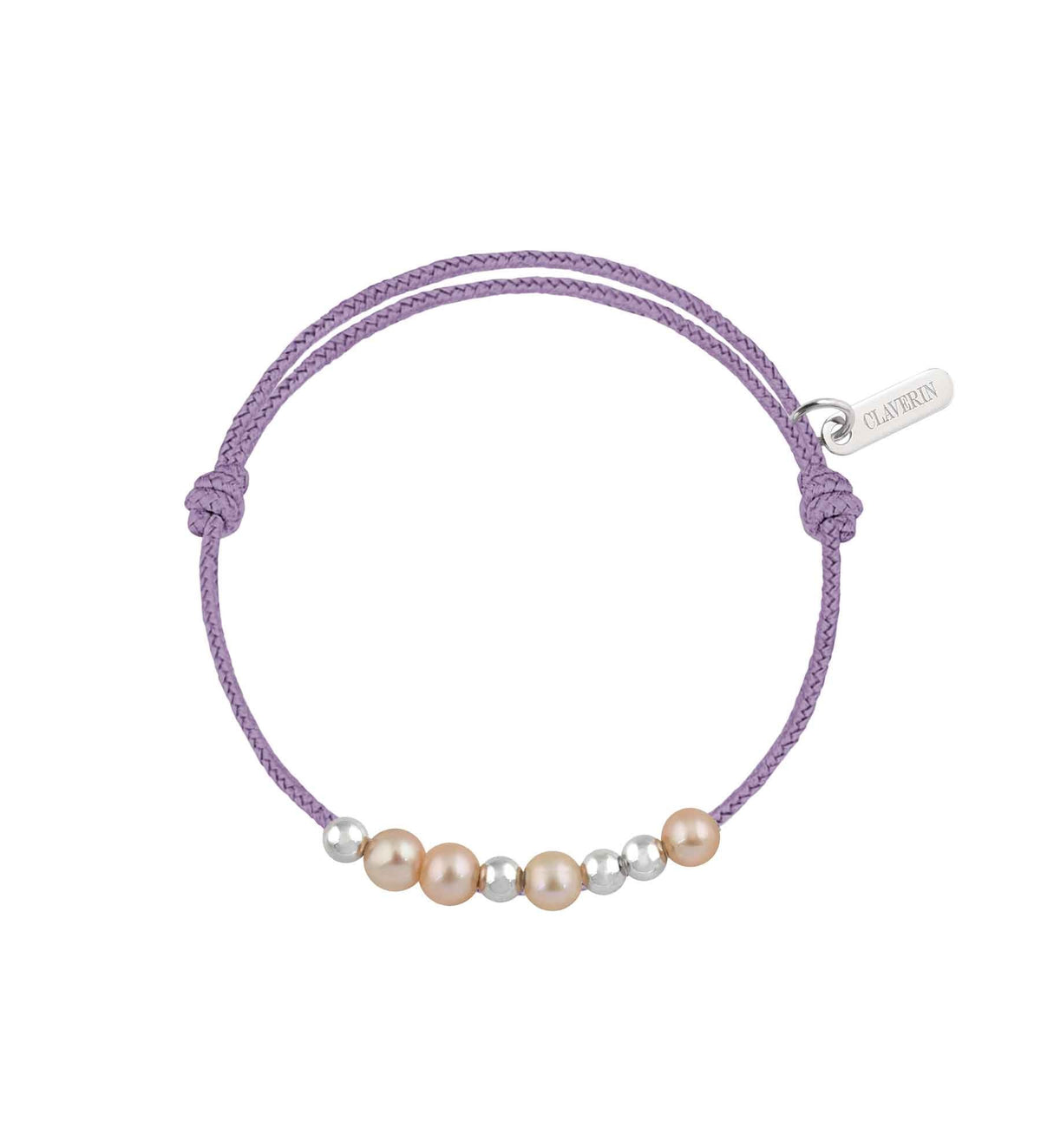Baby 8 little treasures perles roses cordon lavande