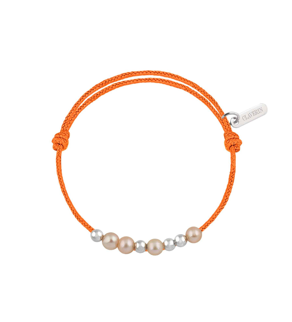 Baby 8 little treasures perles roses cordon mandarine