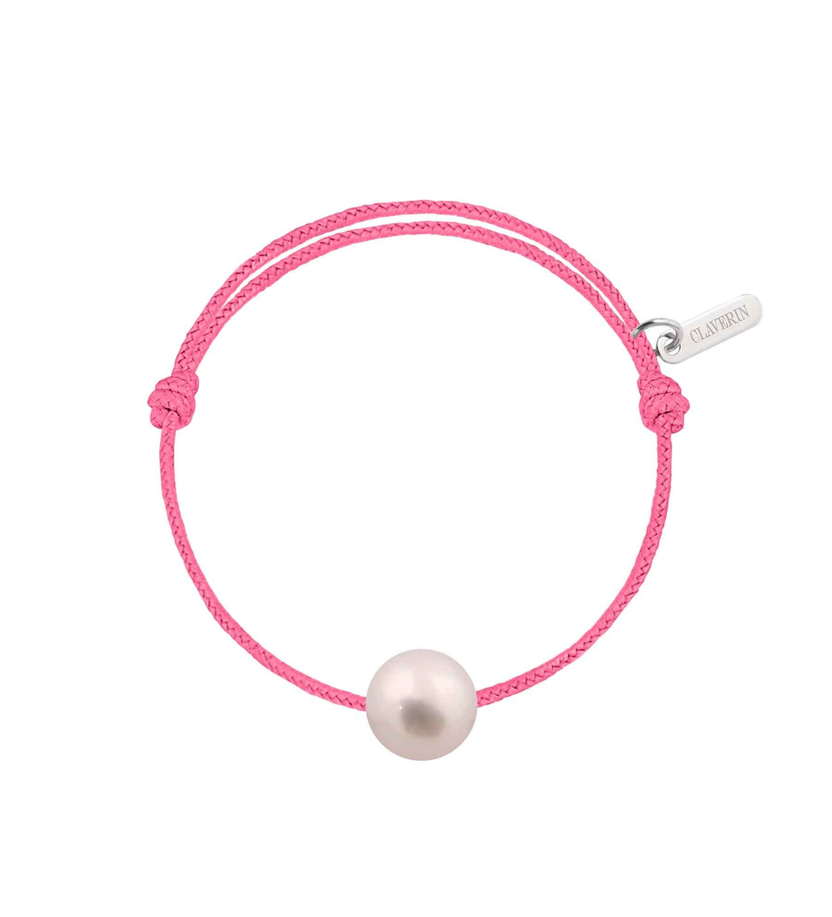 Baby pearly perle blanche cordon rose fuschia