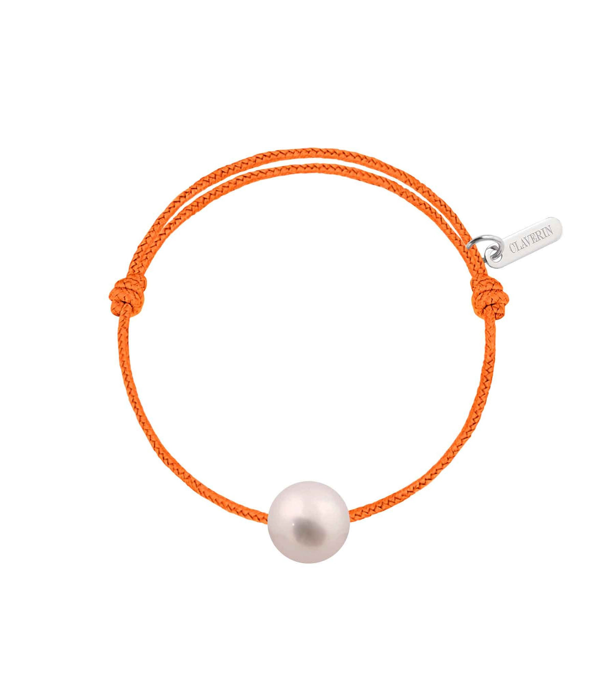 Baby pearly perle blanche cordon mandarine