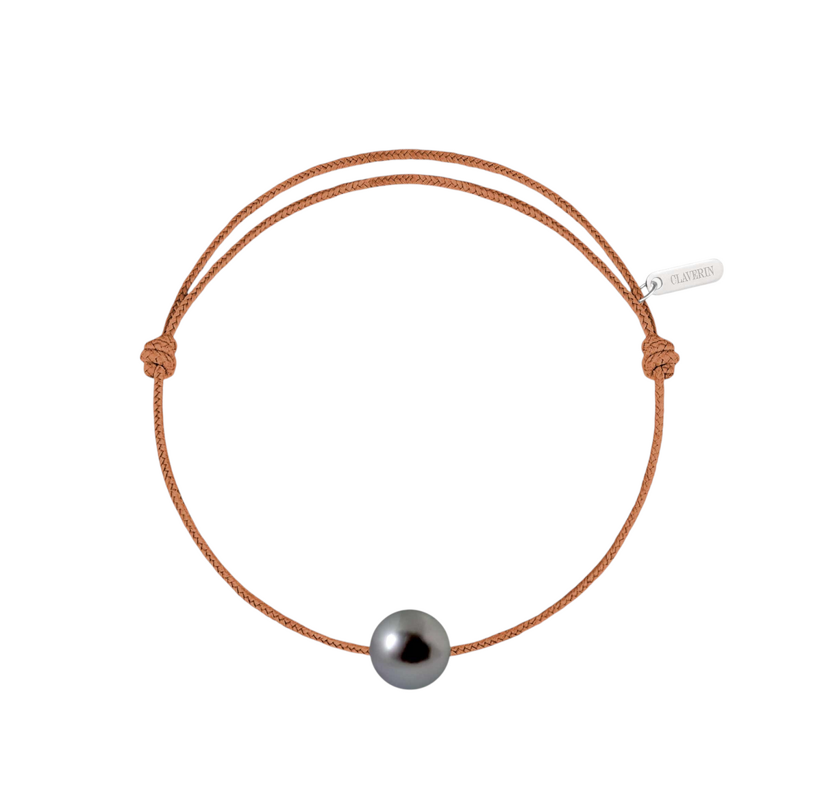 Simply pearly perle noire de Tahiti cordon camel