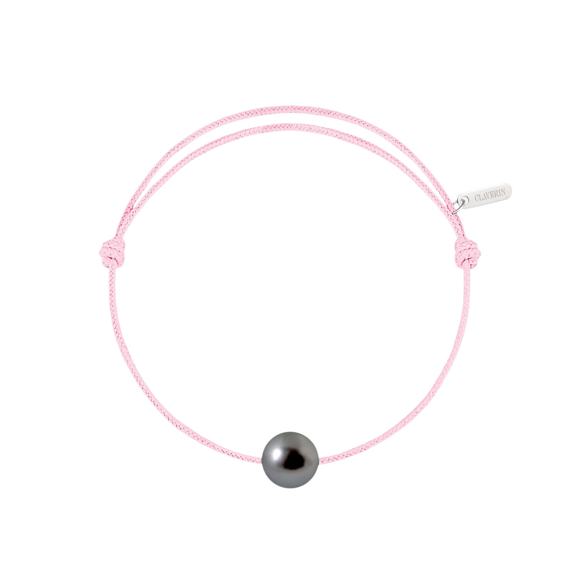 Simply pearly perle noire de Tahiti cordon baby rose