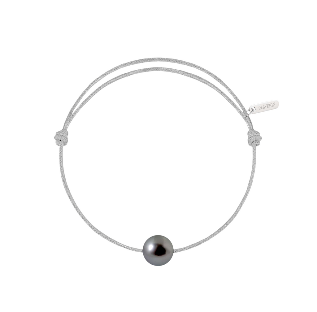 Simply pearly perle noire de Tahiti cordon gris perle