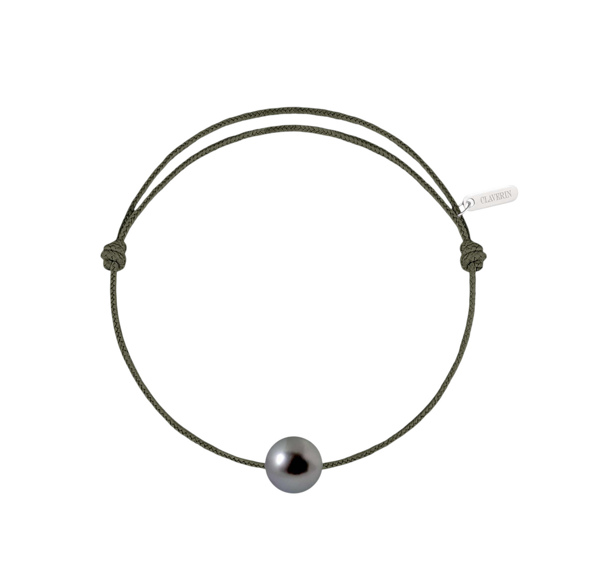 Simply pearly perle noire de Tahiti cordon kaki