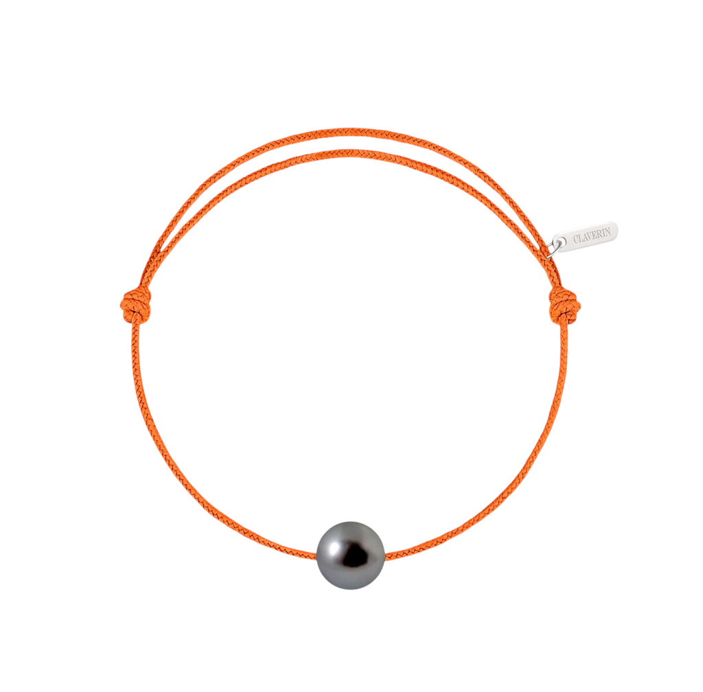 Simply pearly perle noire de Tahiti cordon mandarine