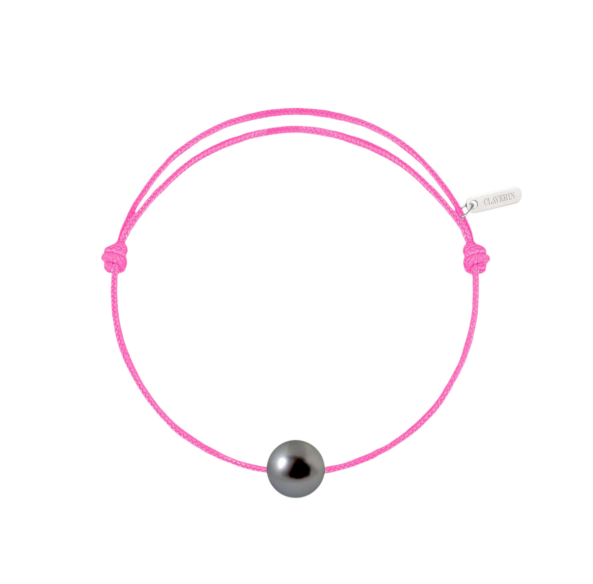 Simply pearly perle noire de Tahiti cordon rose fuchsia